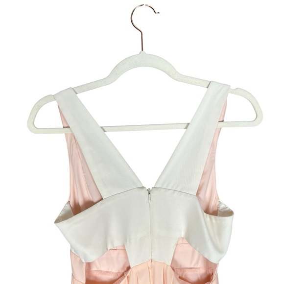 BCBGeneration Peach Pink Pleated Chiffon Maxi Formal Gown sz 2 | Empire Waist - Picture 8 of 16